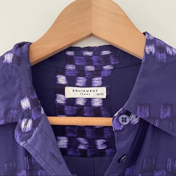 Equipment Ultramarine 100% Silk Shirt Dress - Picture 5 of 8